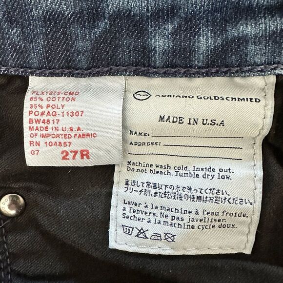 Adriano Goldschmied Women The Club Flared Blue Denim Jeans Size 27R - Picture 9 of 12